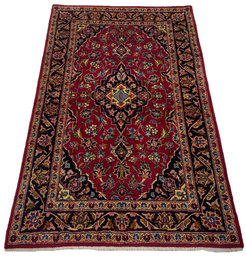 Keshan Teppich 158 x 98 cm, 150.000-300.000 Knoten, handgeknüpft