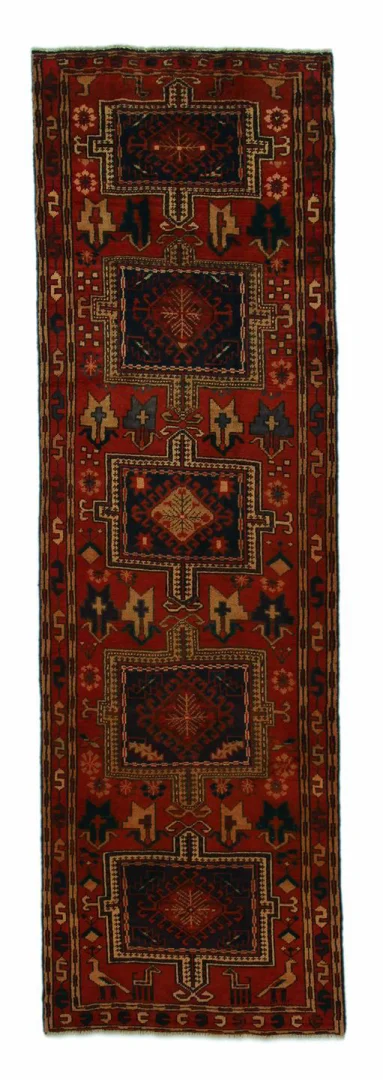 Handgeknüpfter Meshkin Orientteppich 304x93 cm, 120.000 Knoten/m²