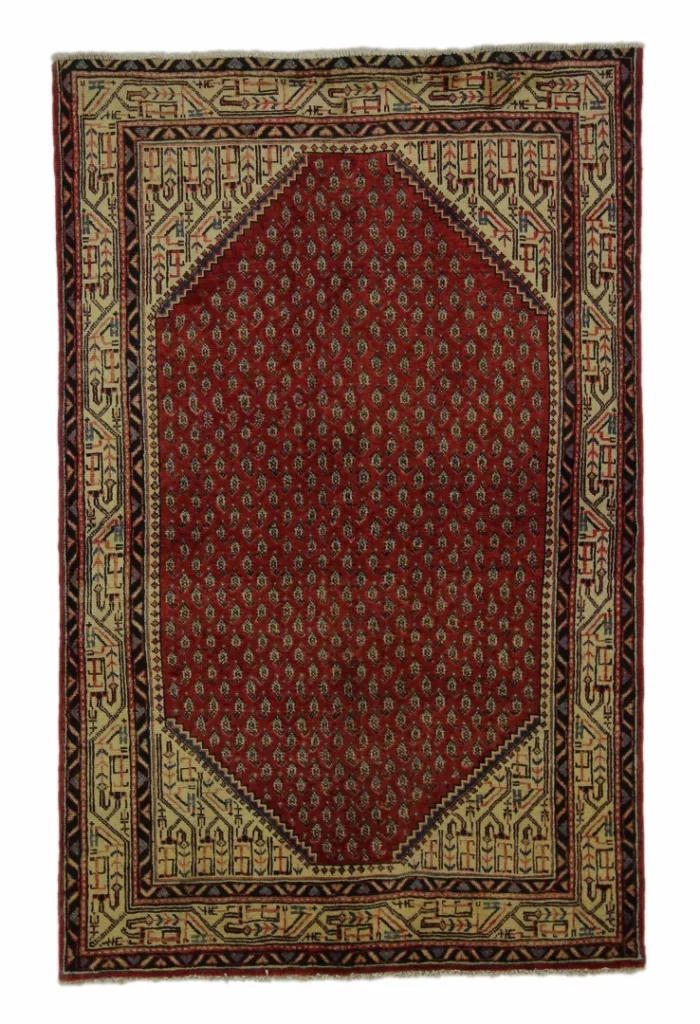 Sarough Orientteppich 206x131 cm, 200.000-400000 Knoten, handgeknüpft
