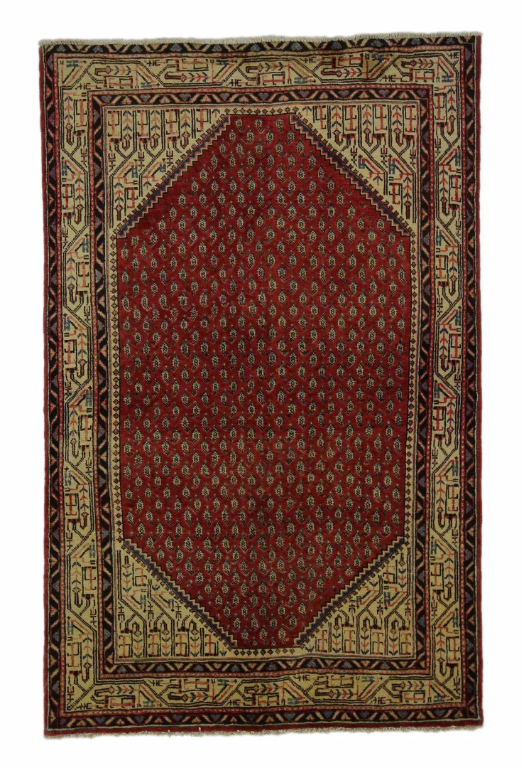 Sarough Orientteppich 206x131 cm, 200.000-400.000 Knoten, handgeknüpft