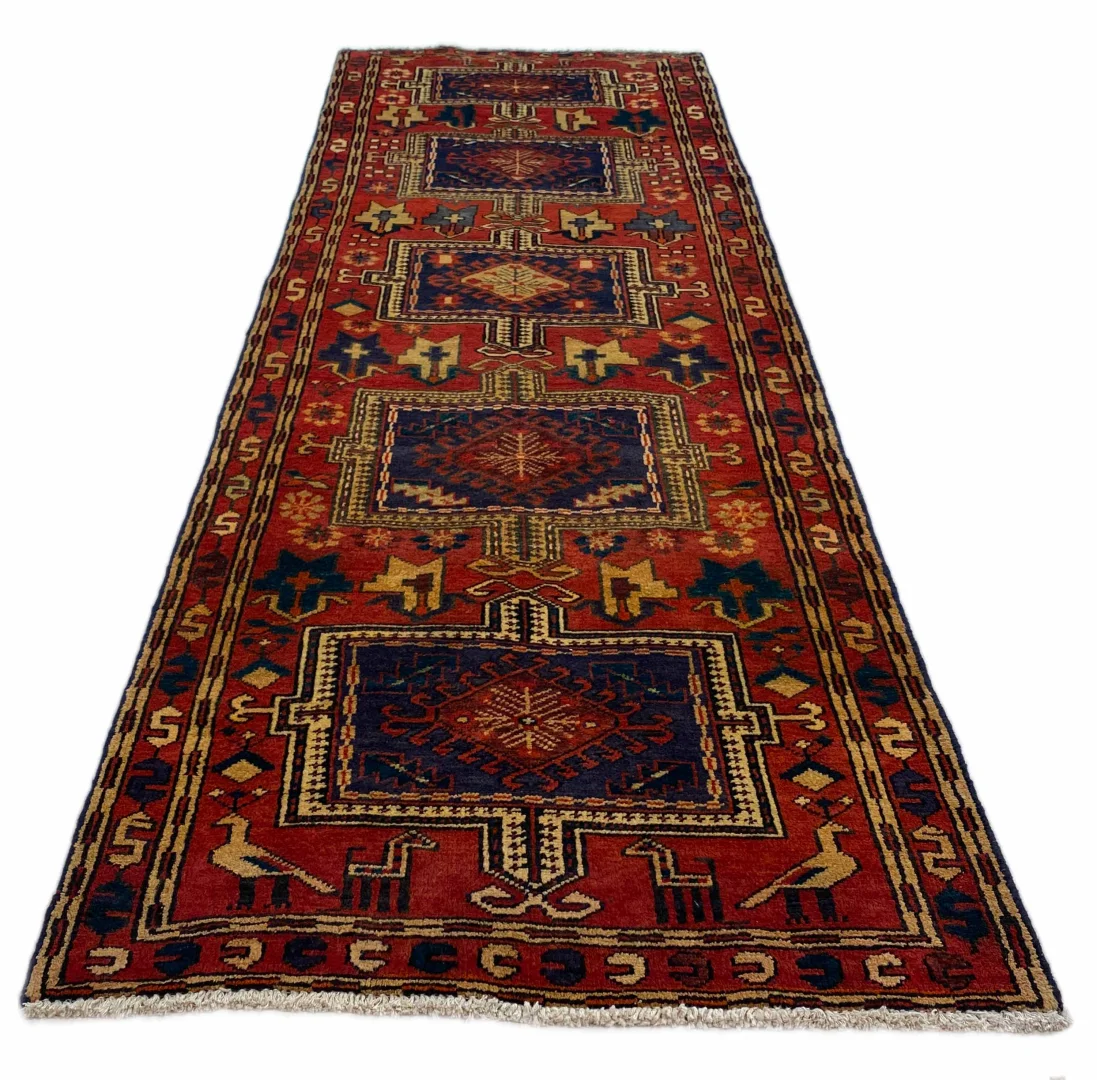 Handgeknüpfter Meshkin Orientteppich 304x93 cm, 120.000 Knoten/m²