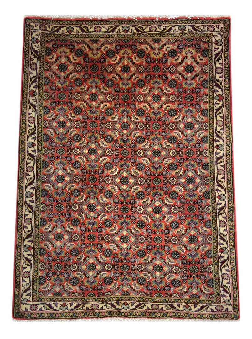 Bidjar Teppich 107 x 78 cm, 200.000 Knoten, robust und strapazierfähig, handgeknüpft für Teppiche