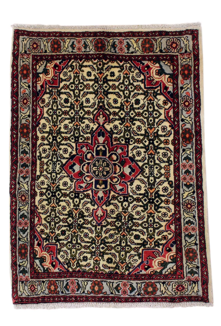 Bidjar Teppich 110 x 77 cm, 200.000 Knoten/m², robust & schmutzabweisend, handgeknüpft für Teppiche