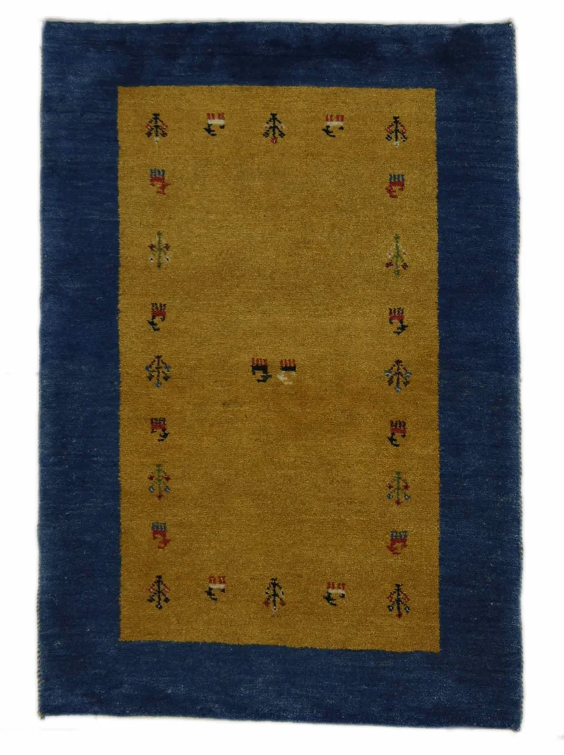 Gabbeh Teppich 120 x 84 cm, hoher Flor, handgeknüpft für Teppiche