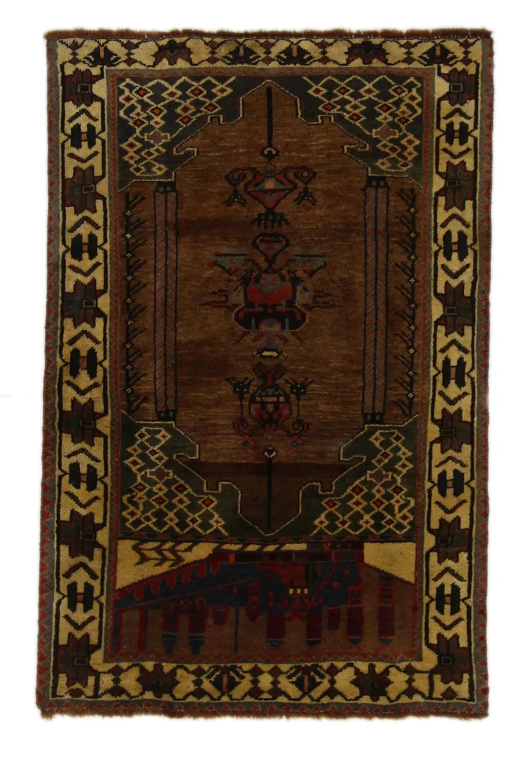 Gabbeh 123 x 82 cm - Shuli Teppich, 90.000 Knotendichte, handgeknüpft