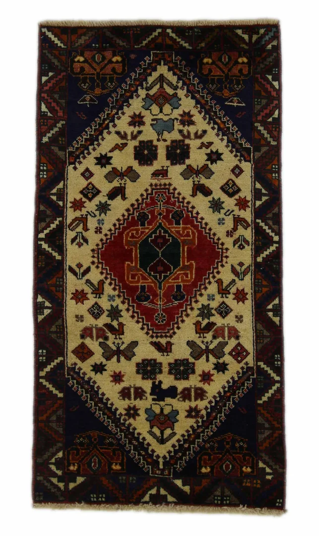 Gabbeh Shuli 148x78 cm, 90.000 Knoten/m², handgeknüpft Orientteppich