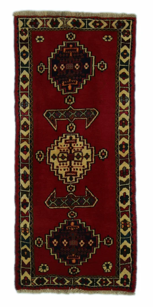 Gabbeh Shuli 160x70 cm, 90.000 Knoten, handgeknüpft, Perserteppich