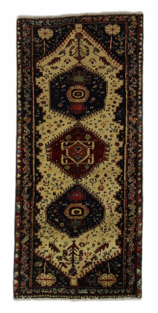 Gabbeh 172 x 78 cm, Shuli, 90.000 Knotendichte, handgeknüpft, Orientteppich