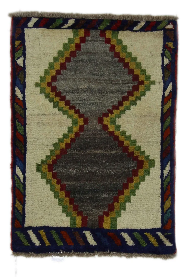 Gabbeh Shuli 91x64 cm, 90.000 Knoten, handgeknüpft, Orientteppich