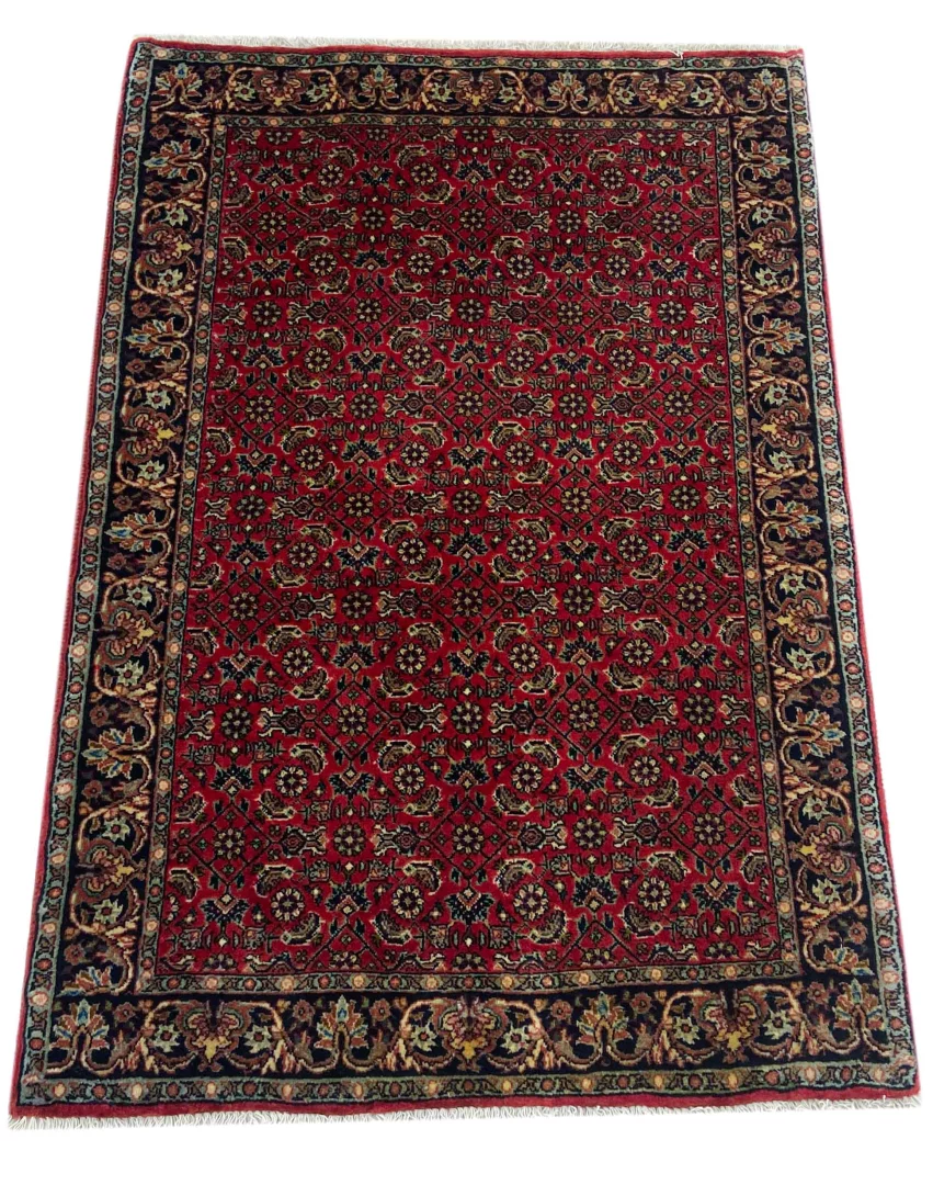 Bidjar Teppich 110x75 cm, 200.000 Knoten/m², strapazierfähig, handgeknüpft für Teppiche