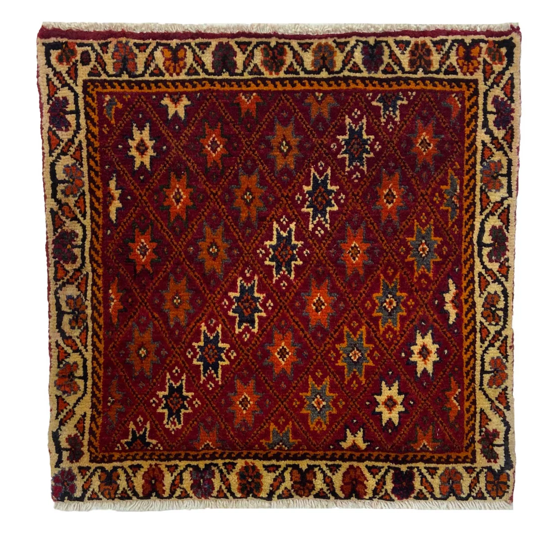 Ghashghai Orientteppich 53x53 cm, 180.000 Knoten, handgeknüpft