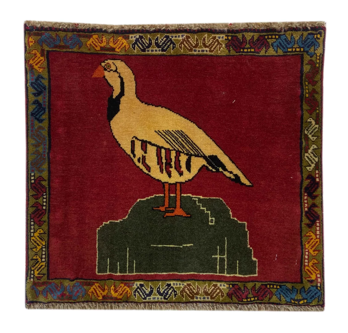 Ghashghai Orientteppich 53 x 58 cm, 180.000 Knoten, handgeknüpft