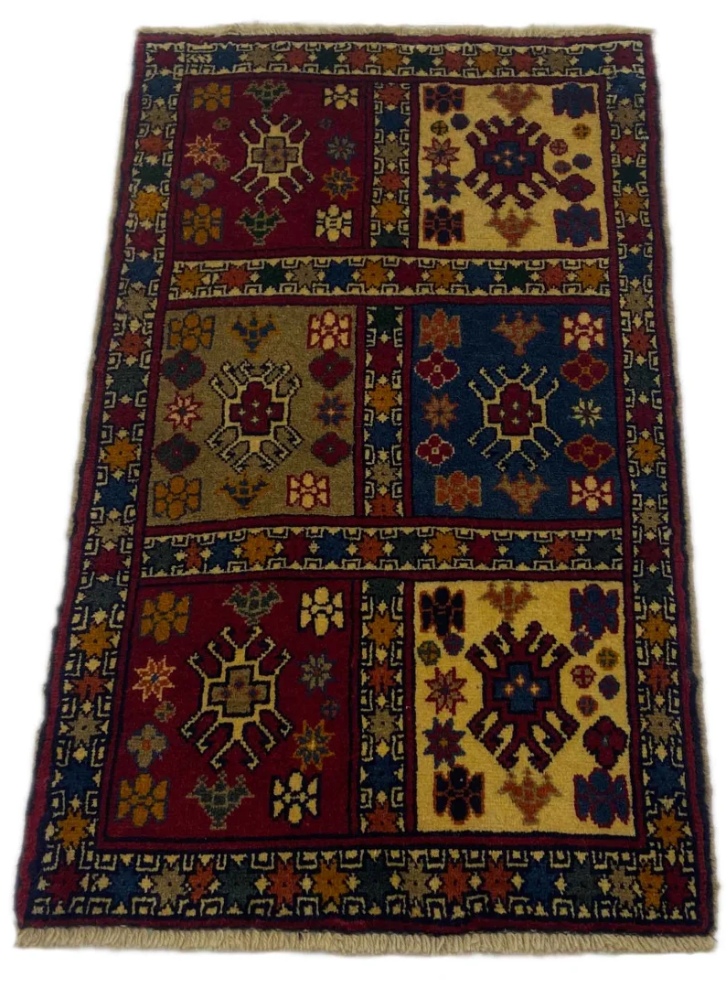 Gabbeh 107 x 64 cm - Shuli Teppich, 90.000 Knoten, handgeknüpft für Teppiche