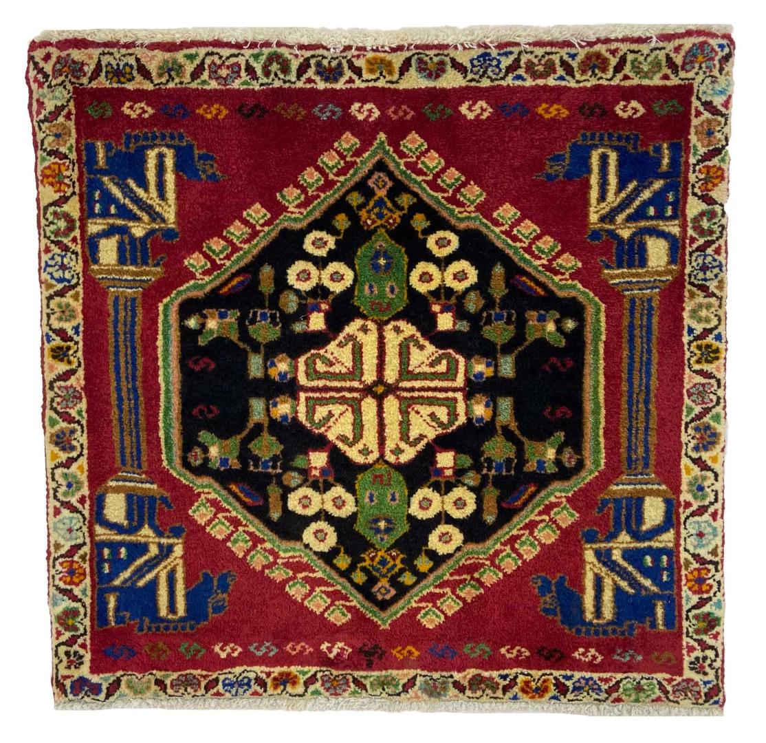 Ghashghai Orientteppich 55 x 58 cm, 250.000 Knoten, handgeknüpft