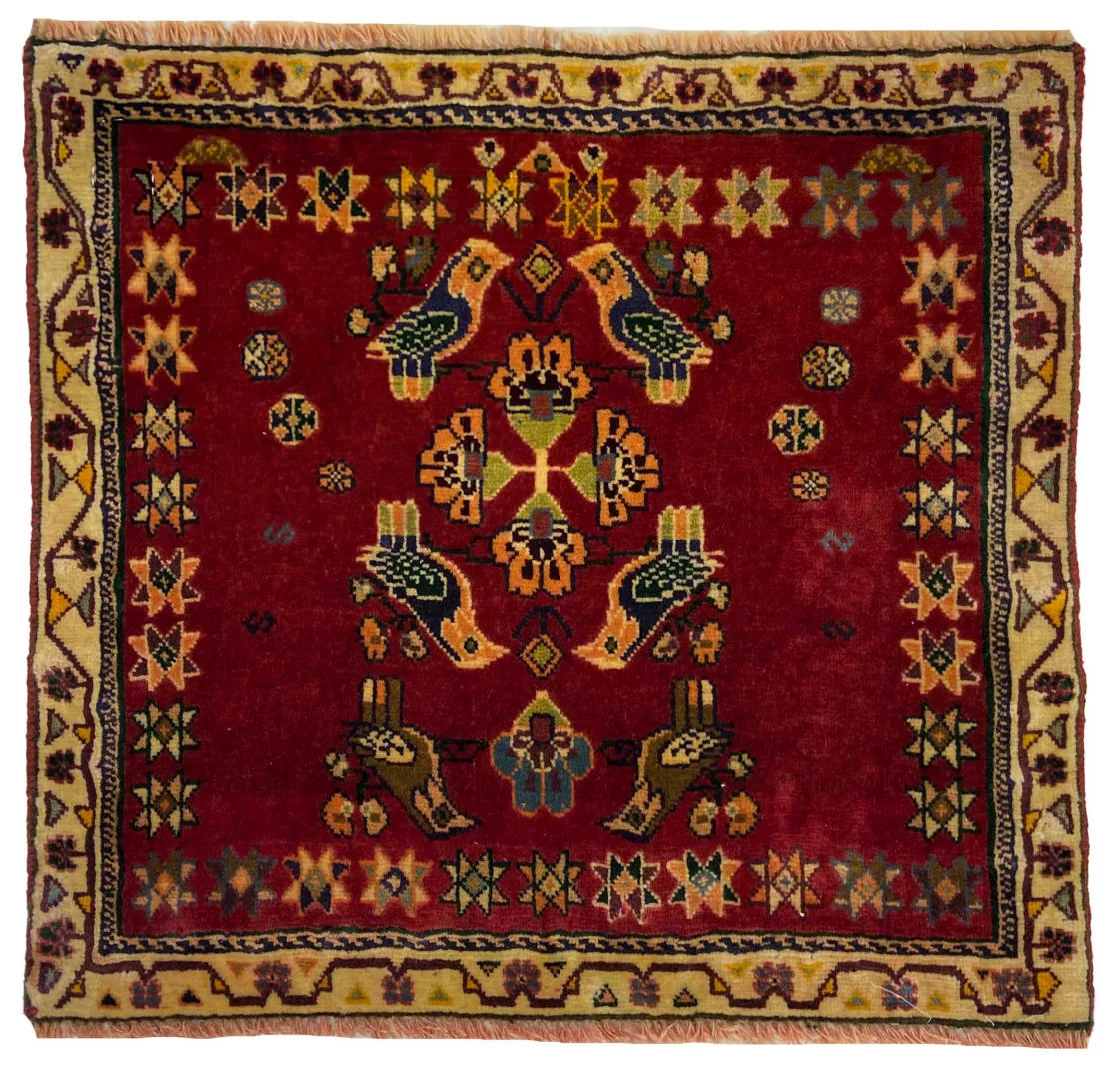 Ghashghai Orientteppich 55x58 cm, 250.000 Knoten, handgeknüpft