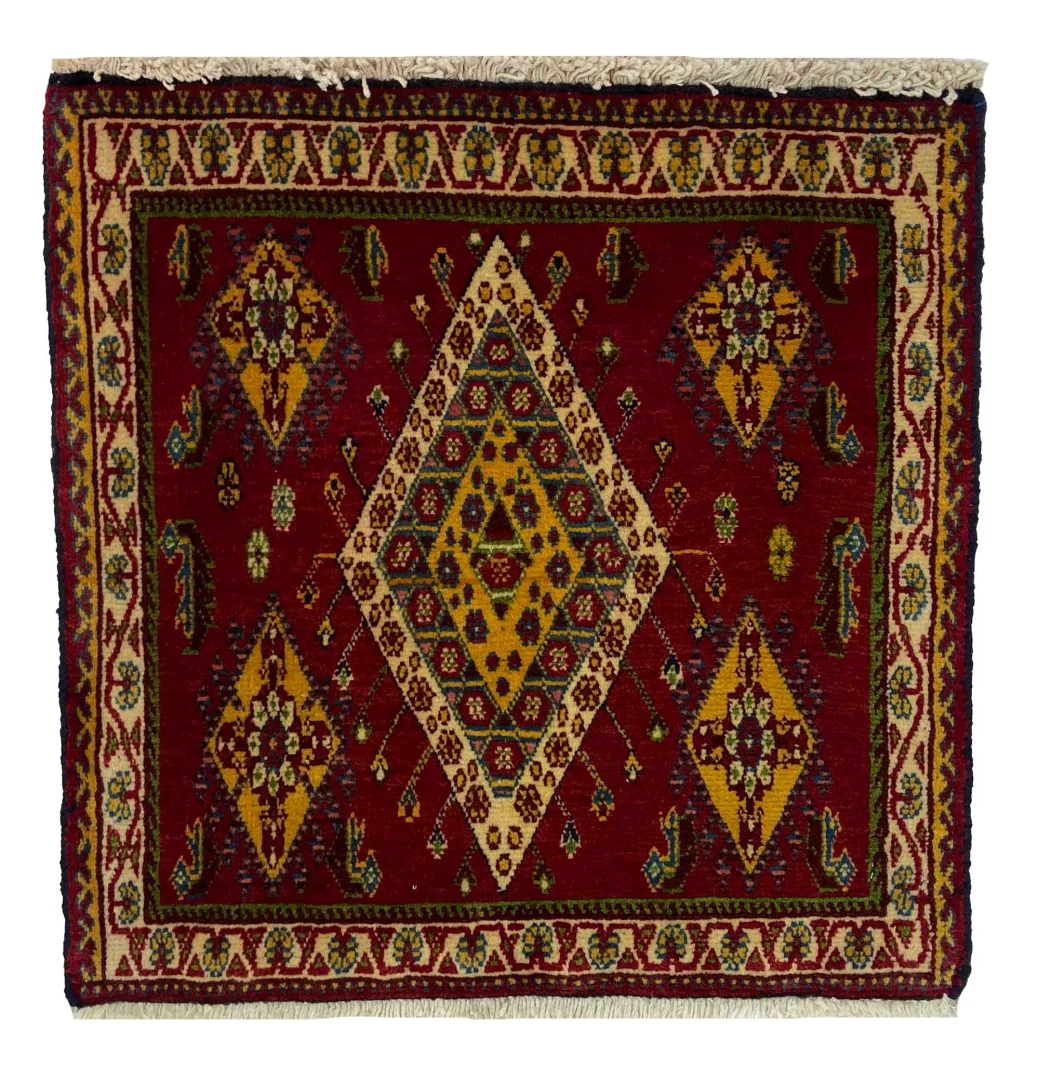 Ghashghai Orientteppich 57 x 57 cm, 180.000 Knoten, handgeknüpft