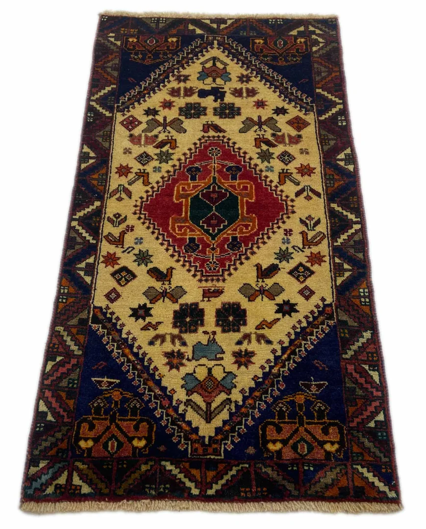 Gabbeh Shuli 148x78 cm, 90.000 Knoten/m², handgeknüpft Orientteppich