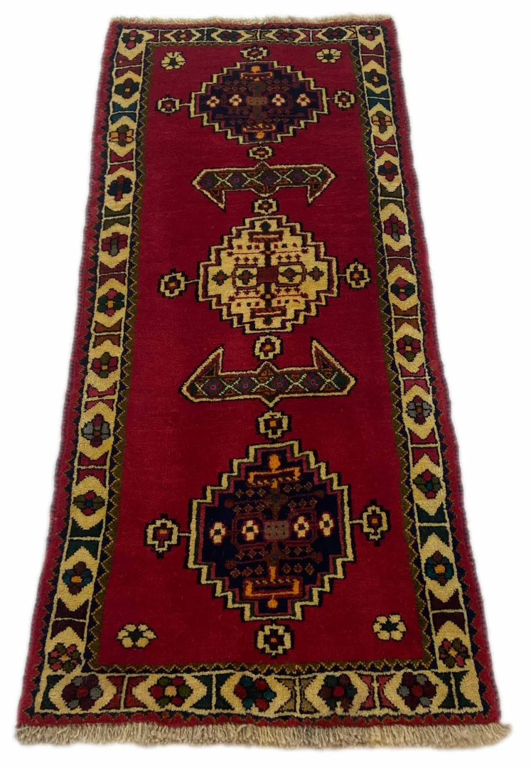 Gabbeh Shuli 160x70 cm, 90.000 Knoten, handgeknüpft, Perserteppich