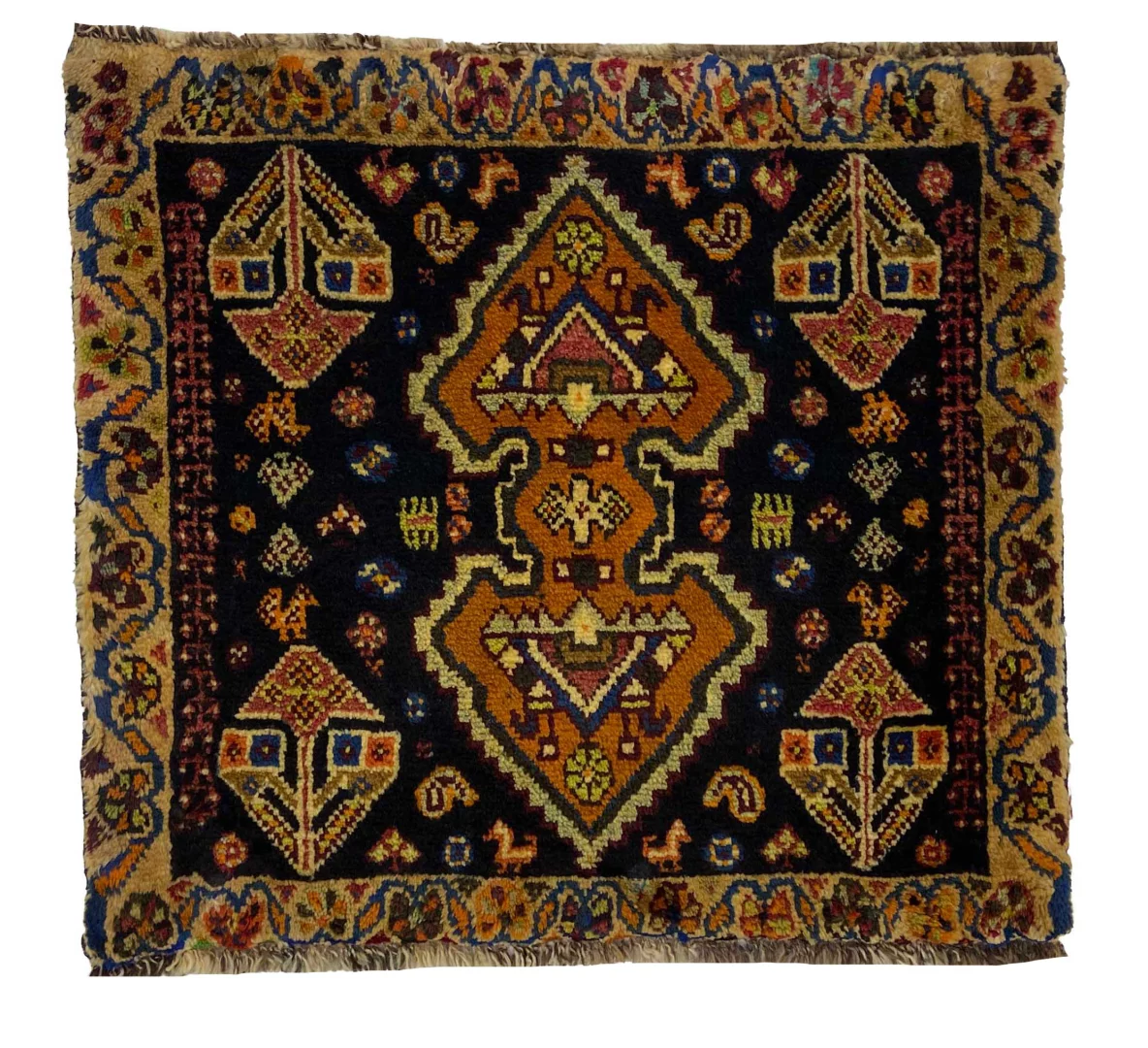 Ghashghai Orientteppich 58 x 65 cm, 180.000 Knoten, handgeknüpft