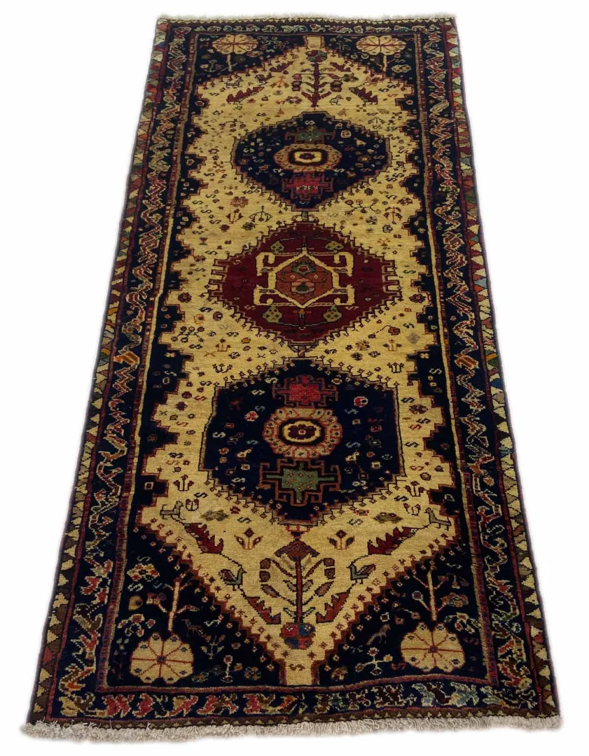 Gabbeh 172 x 78 cm, Shuli, 90.000 Knotendichte, handgeknüpft, Orientteppich
