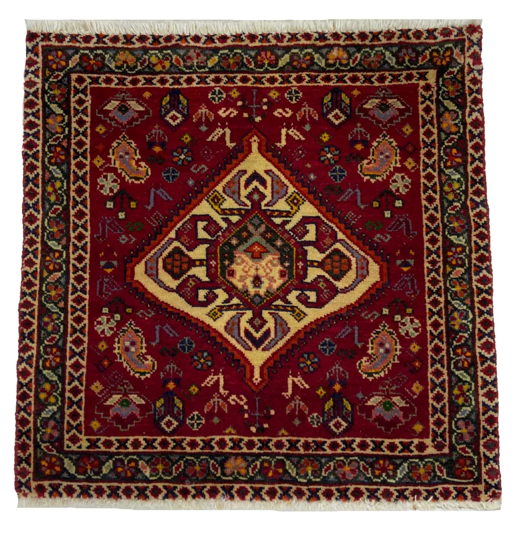 Ghashghai Orientteppich 59x59 cm, 250.000 Knoten, handgeknüpft für Teppiche