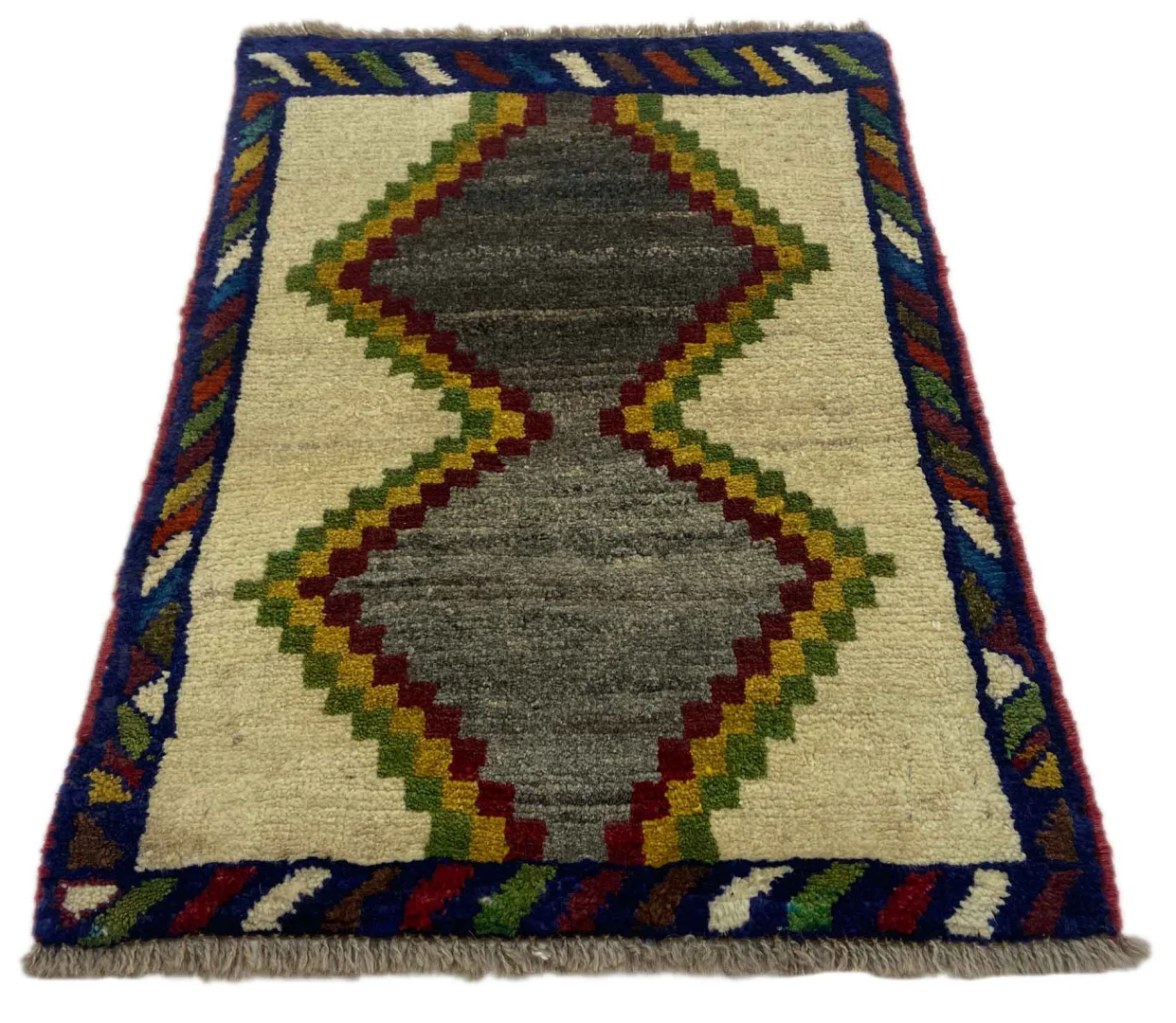Gabbeh Shuli 91x64 cm, 90.000 Knoten, handgeknüpft, Orientteppich