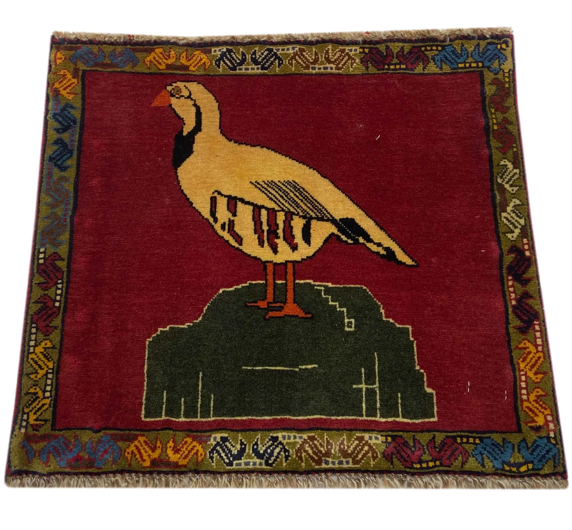 Ghashghai Orientteppich 53 x 58 cm, 180.000 Knoten, handgeknüpft