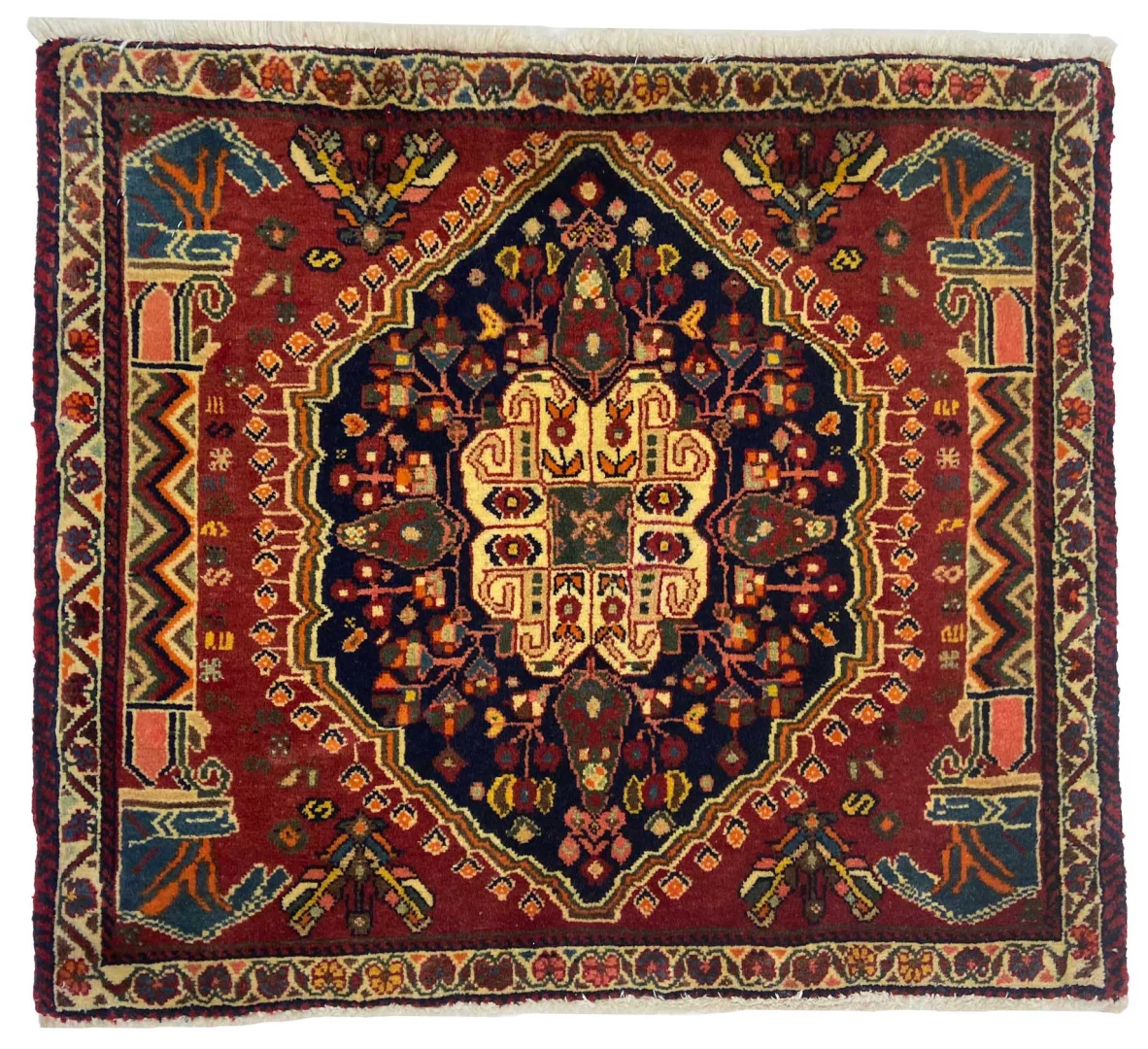 Ghashghai Teppich 60x69 cm, 180.000 Knoten/m², handgeknüpft, Orientteppich