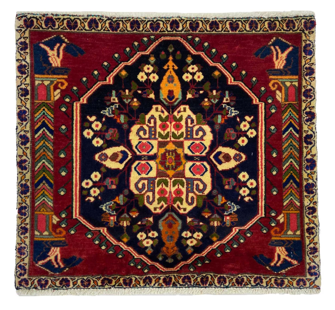 Ghashghai Orientteppich 60 x 67 cm, 180.000 Knoten, handgeknüpft