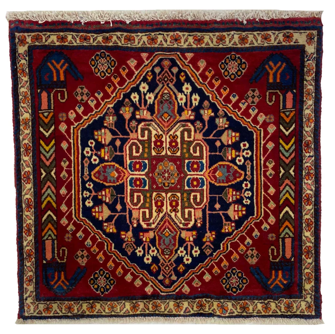 Ghashghai Teppich 61 x 62 cm, 180.000 Knoten/m², handgeknüpft für Teppiche