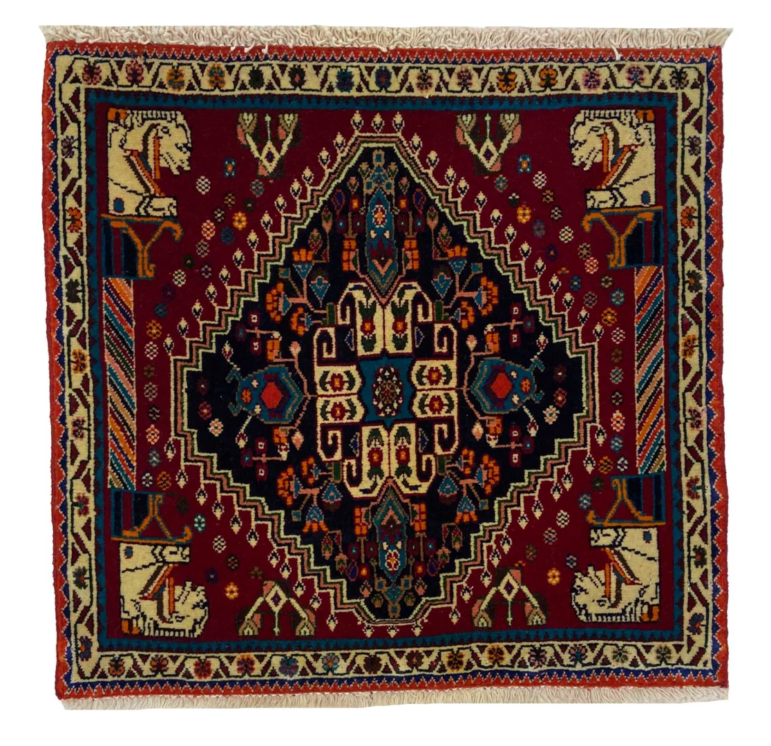 Ghashghai Orientteppich 62 x 64 cm, 180.000 Knoten, handgeknüpft
