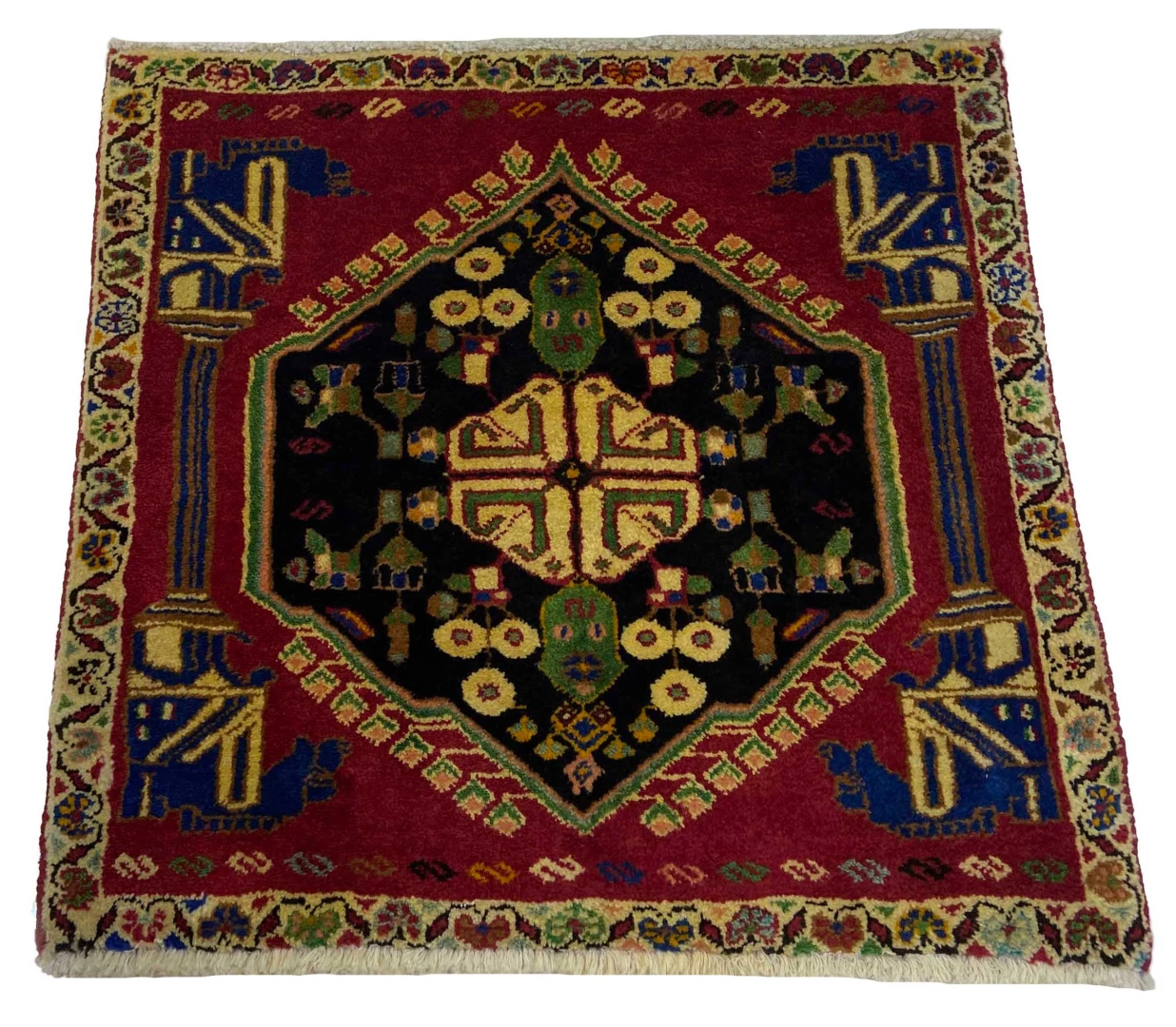 Ghashghai Teppich 55 x 58 cm, 250.000 Knoten/m², handgeknüpft für Teppiche