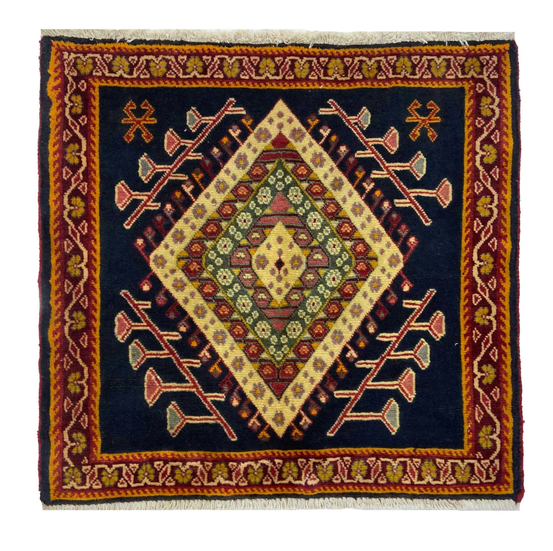 Ghashghai Orientteppich 62x65 cm, 180.000 Knoten, handgeknüpft