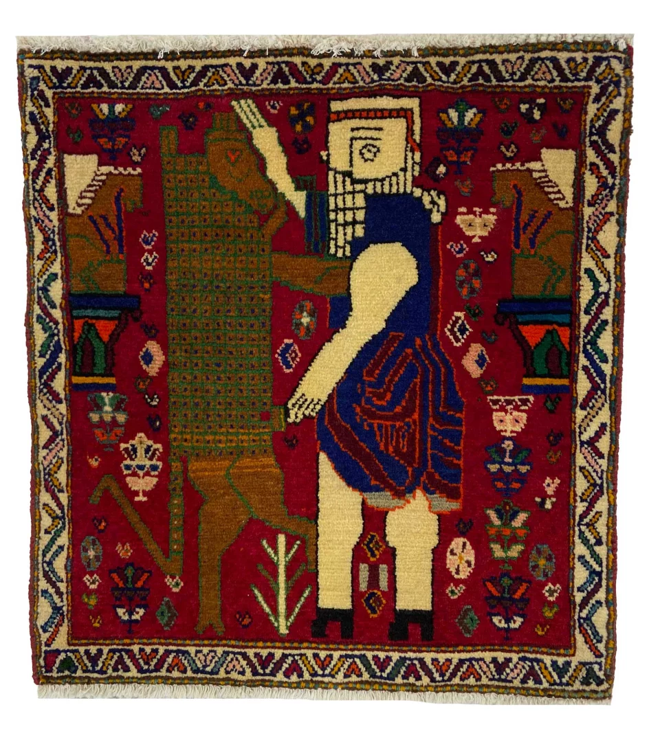 Ghashghai Orientteppich 63x57 cm, 180.000 Knoten, handgeknüpft