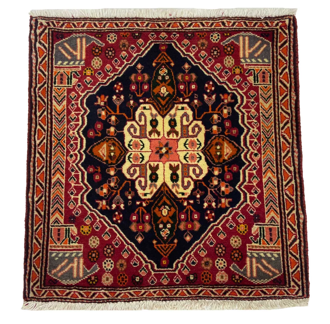 Ghashghai Orientteppich 63 x 60 cm, 250.000 Knoten, handgeknüpft