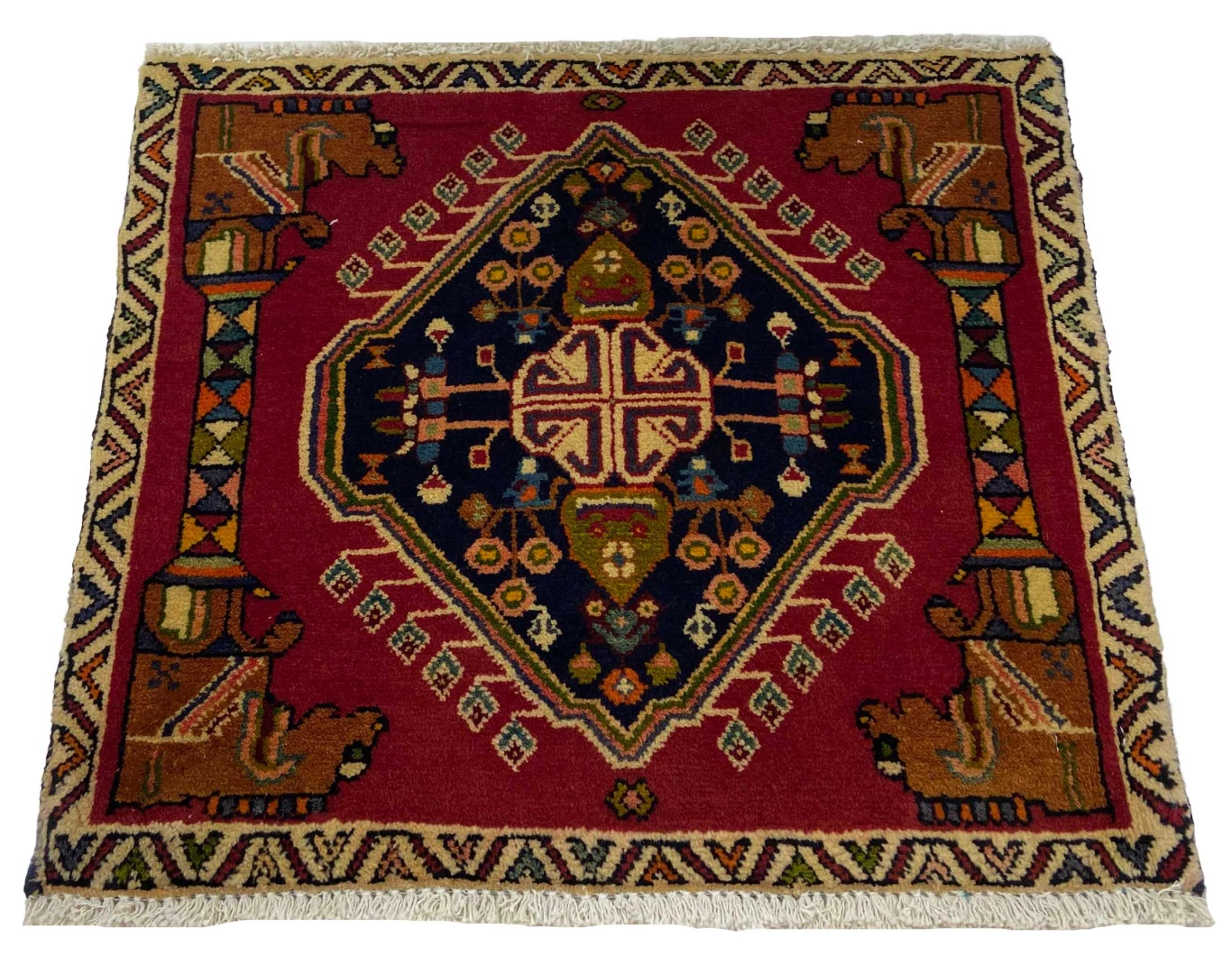 Ghashghai Teppich 55 x 60 cm, 180.000 Knoten/m², handgeknüpft, Orientteppich