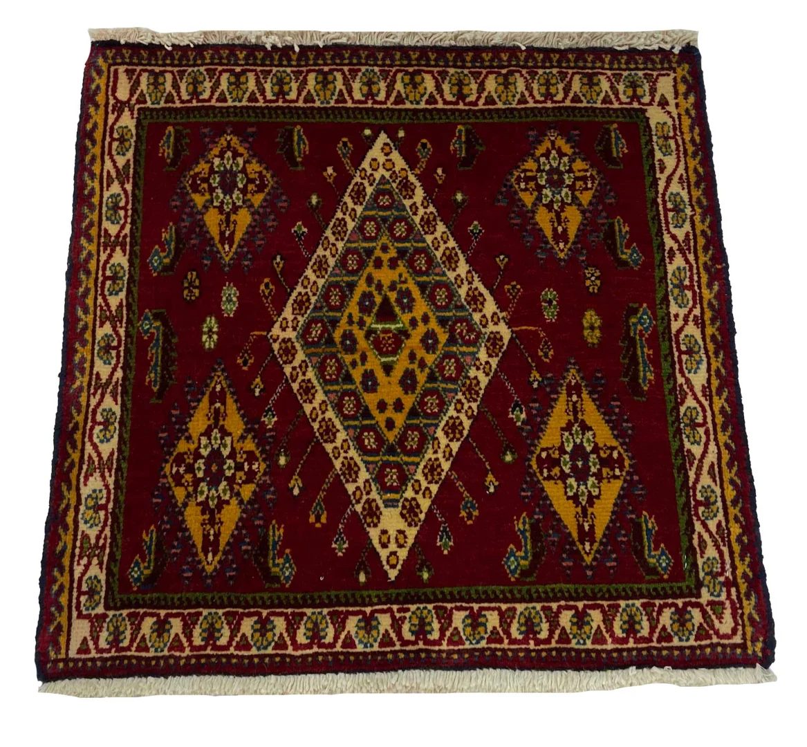 Ghashghai Orientteppich 57 x 57 cm, 180.000 Knoten, handgeknüpft