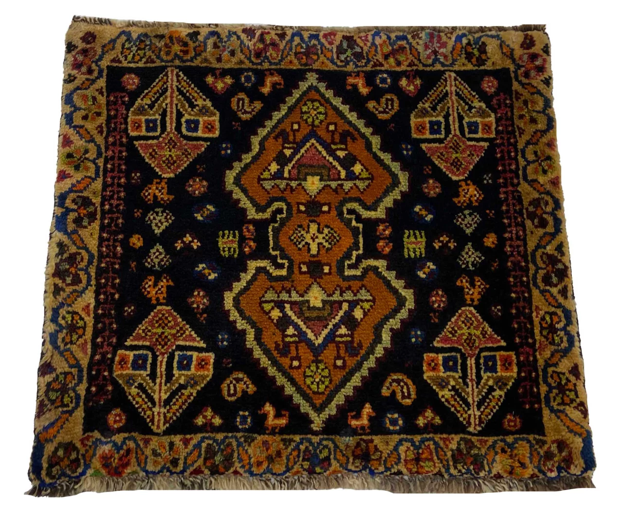Ghashghai Orientteppich 58 x 65 cm, 180.000 Knoten, handgeknüpft