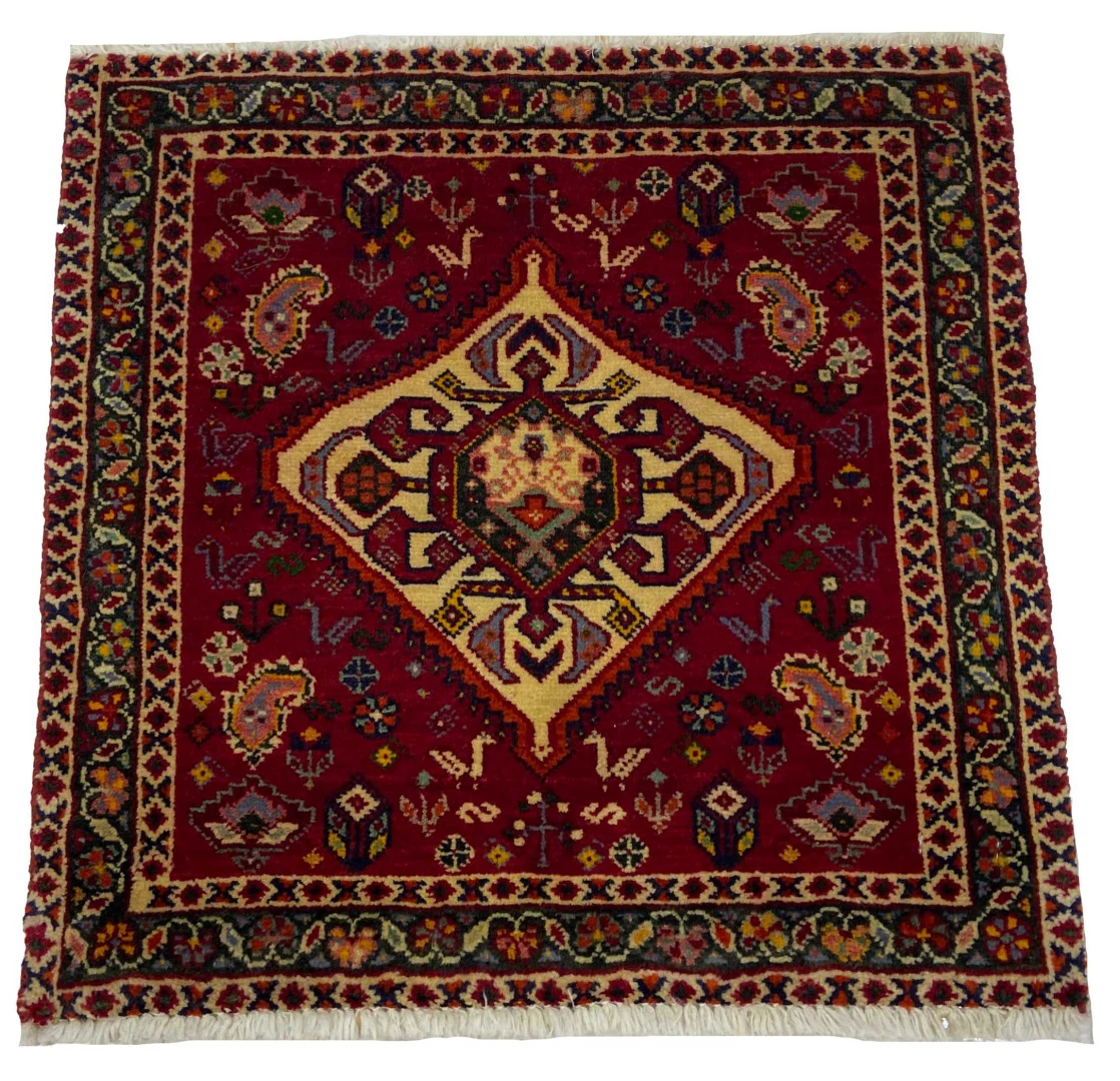Ghashghai Orientteppich 59x59 cm, 250.000 Knoten, handgeknüpft für Teppiche