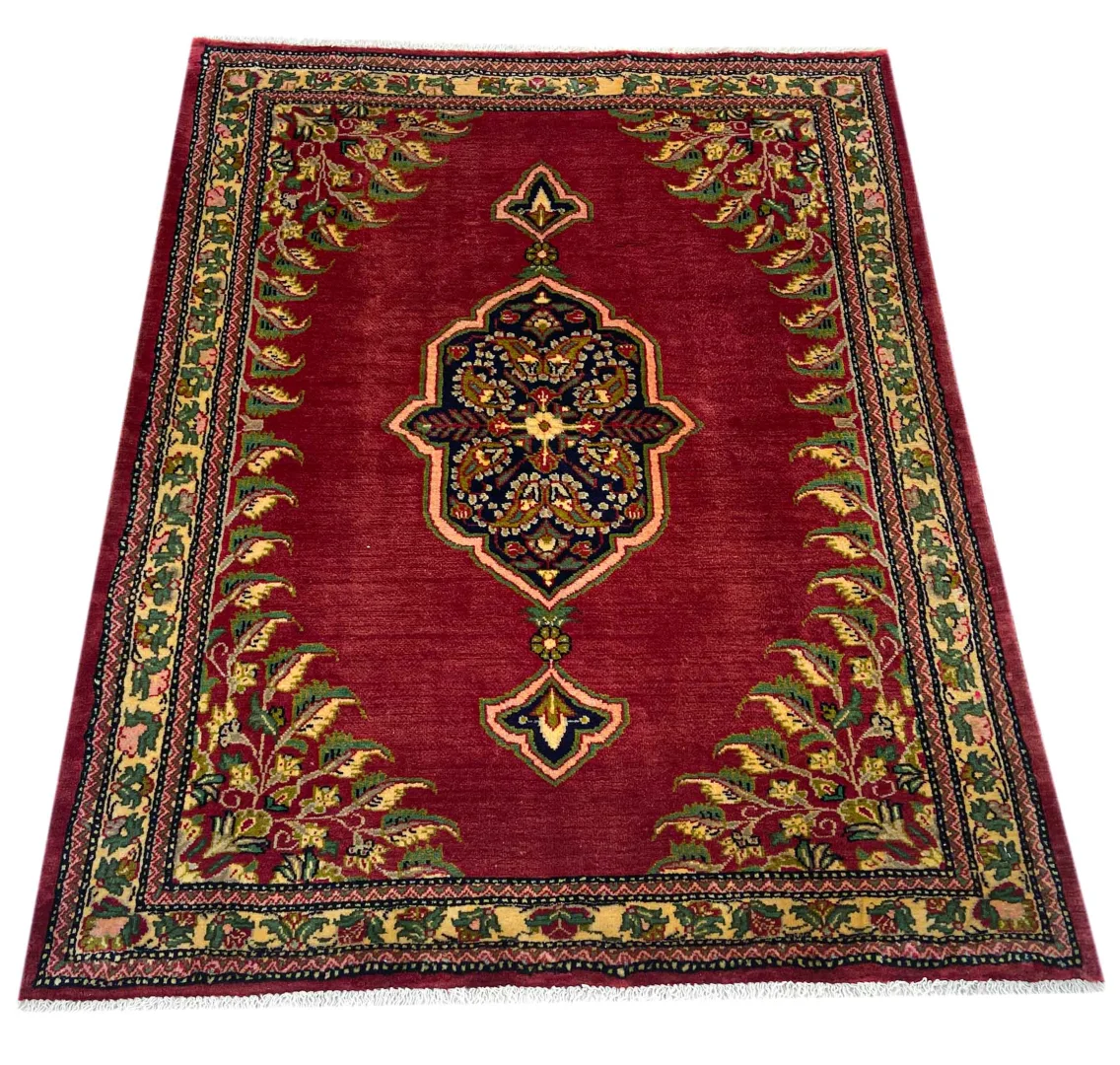 Ghom Teppich 122x97 cm, 400.000 Knoten/m², handgeknüpft, Perserteppich