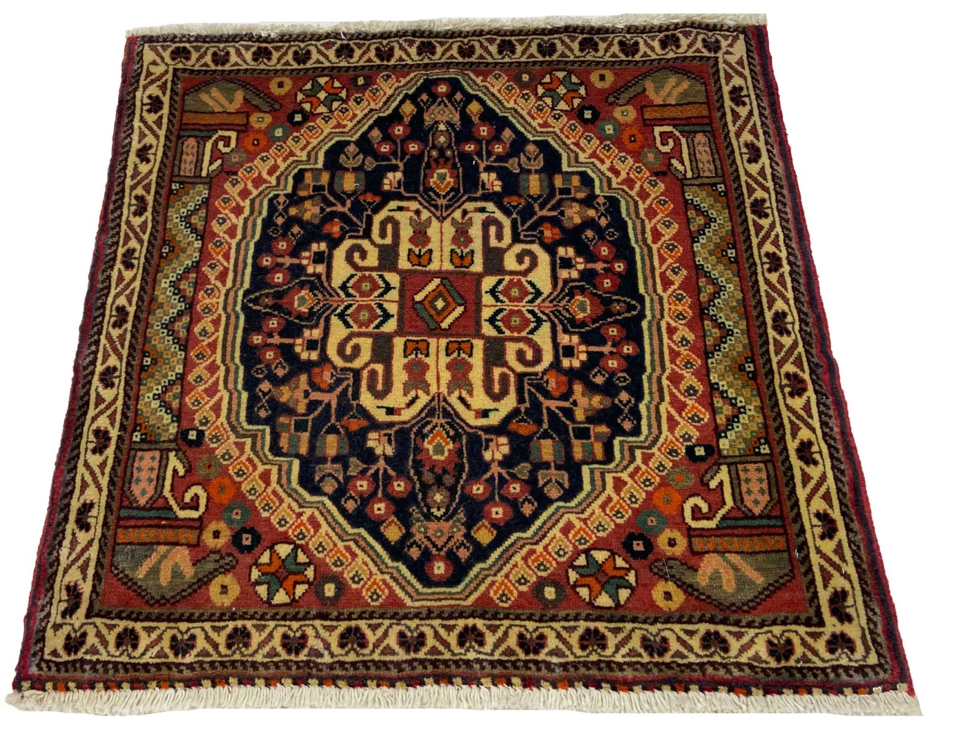 Ghashghai Orientteppich 60 x 61 cm, 180.000 Knoten, handgeknüpft