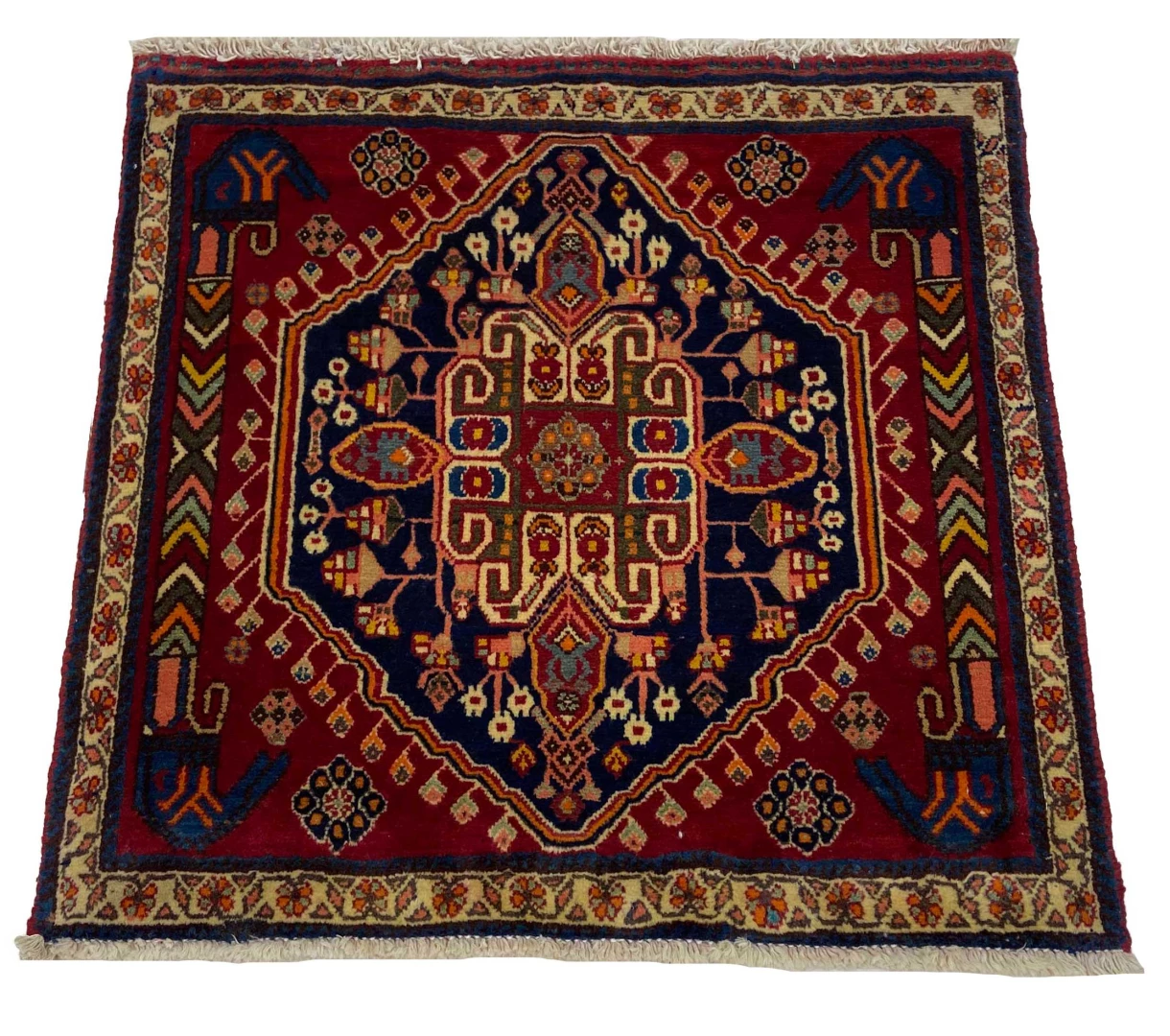 Ghashghai Teppich 61 x 62 cm, 180.000 Knoten/m², handgeknüpft für Teppiche