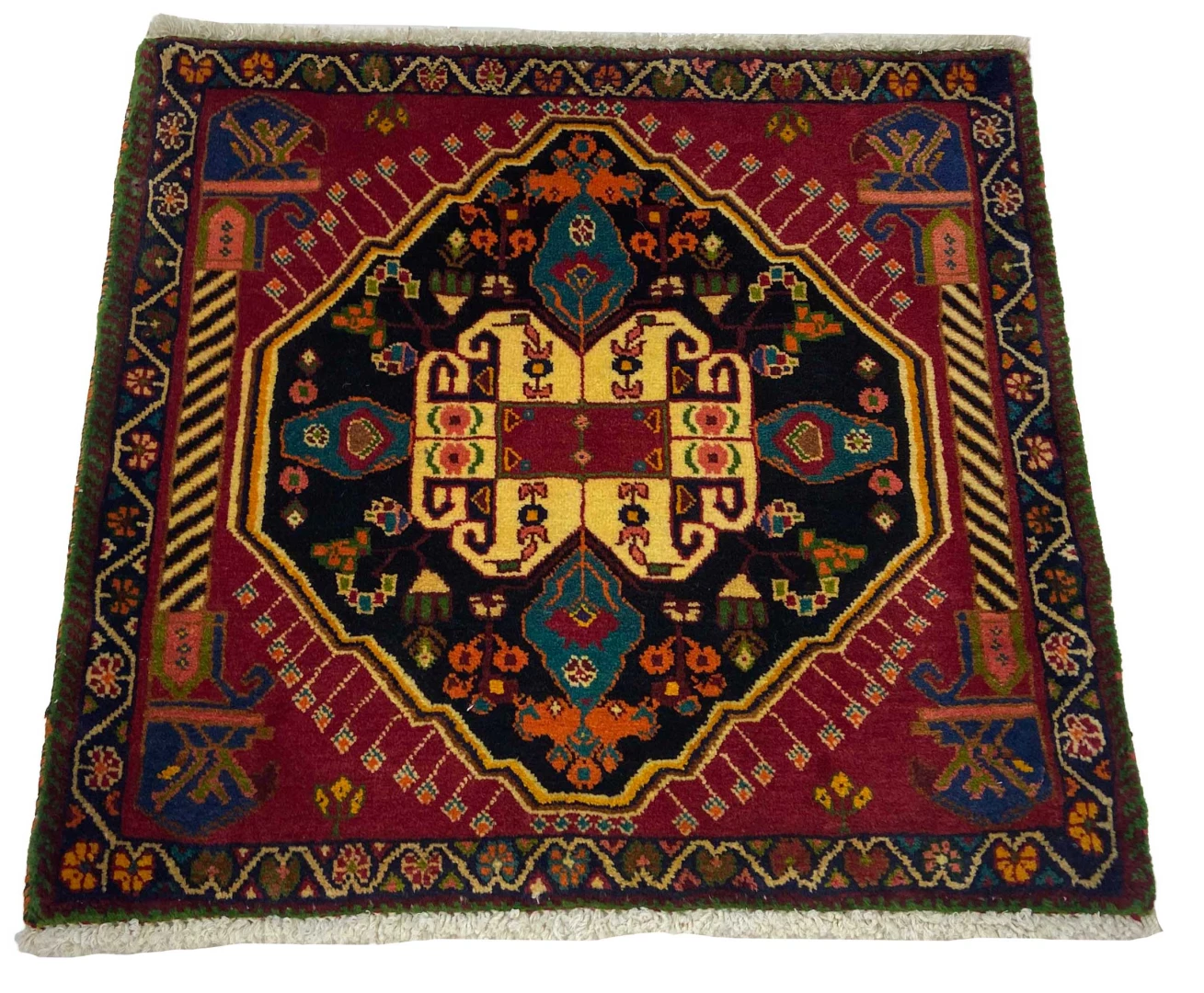 Ghashghai Teppich 62 x 68 cm, 250.000 Knoten, handgeknüpft für Teppiche
