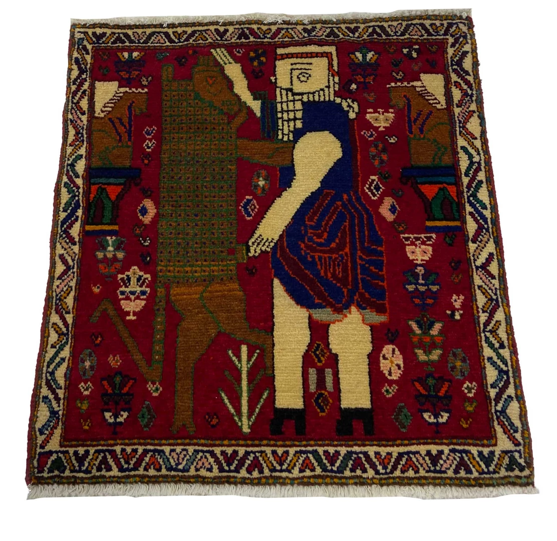 Ghashghai Orientteppich 63x57 cm, 180.000 Knoten, handgeknüpft