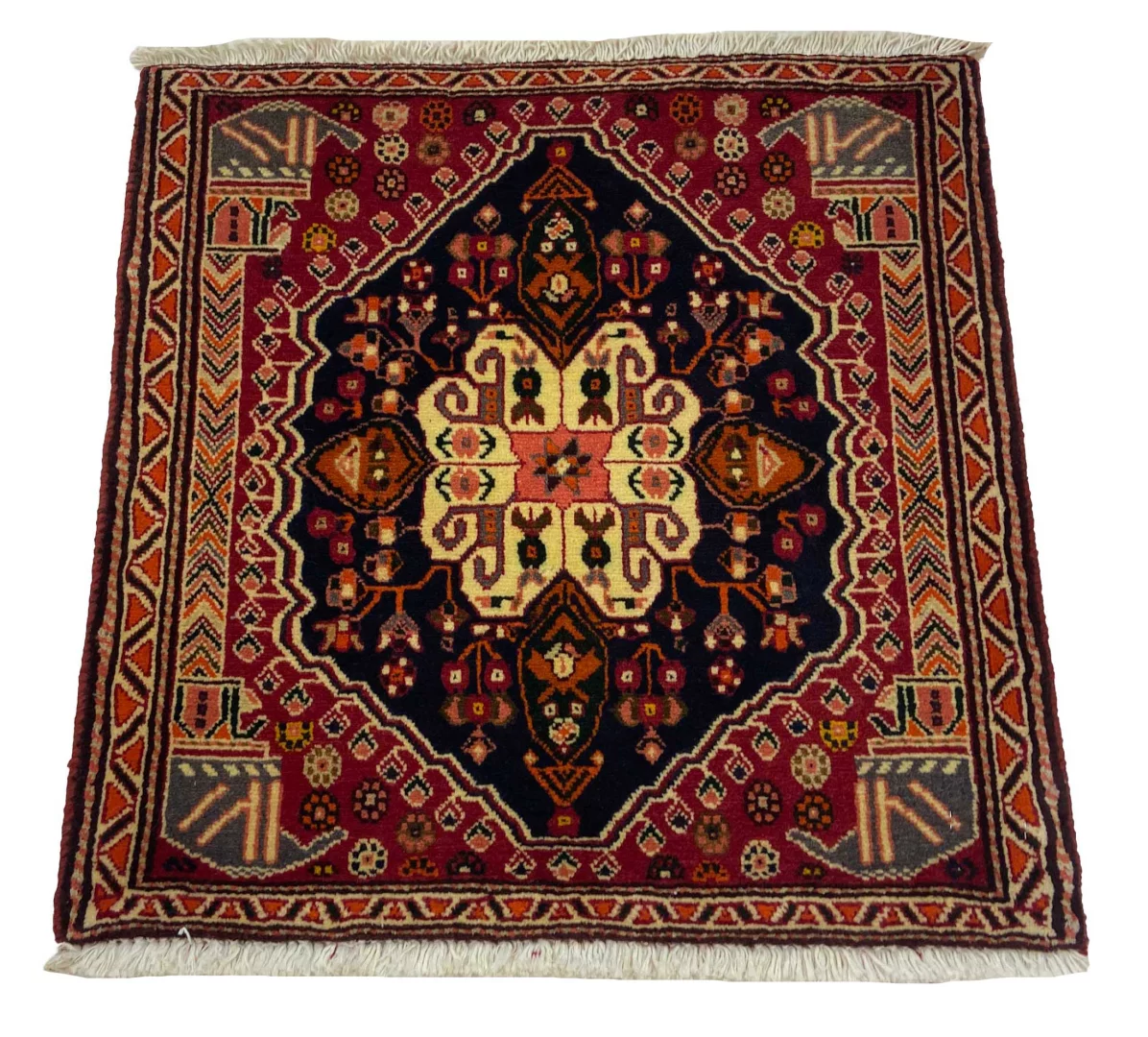 Ghashghai Orientteppich 63 x 60 cm, 250.000 Knoten, handgeknüpft