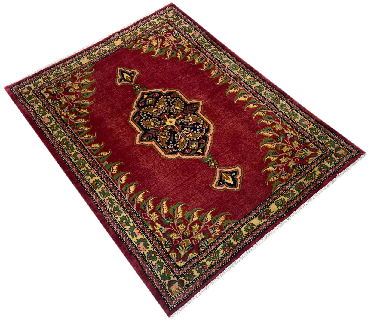 Ghom Teppich 122x97 cm, 400.000 Knoten/m², handgeknüpft, Perserteppich
