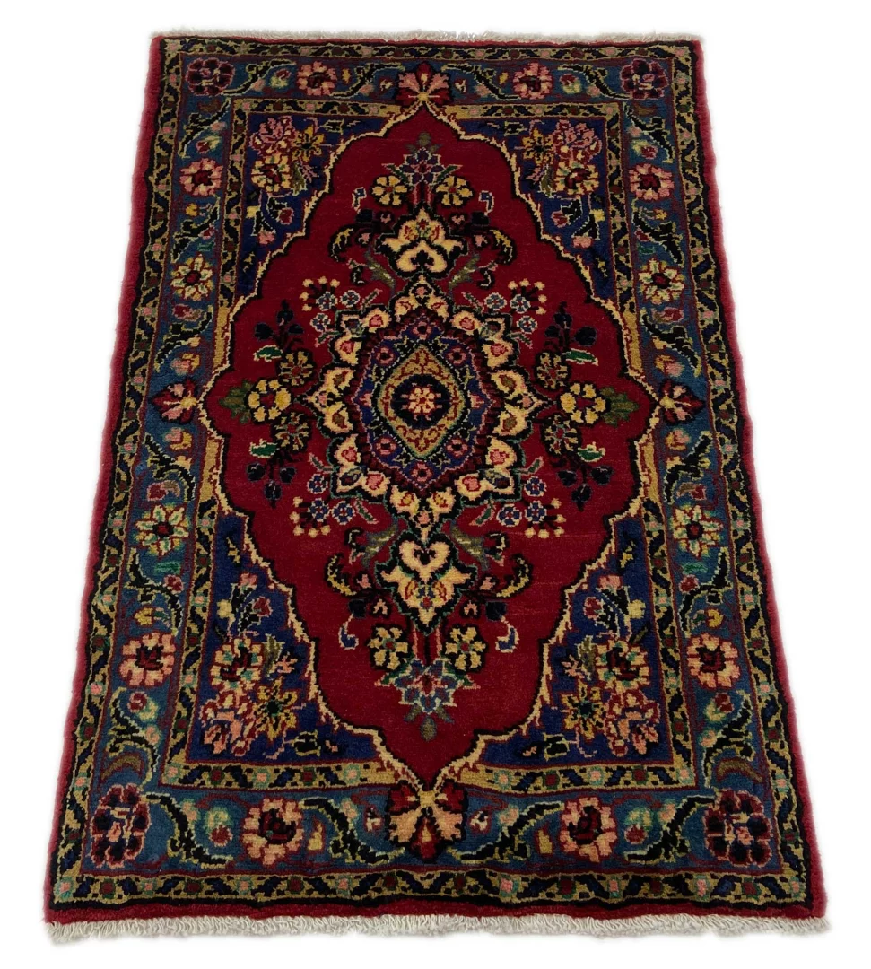 Hamadan Teppich 104x71 cm, 100.000-350.000 Knoten, handgeknüpft für Teppiche