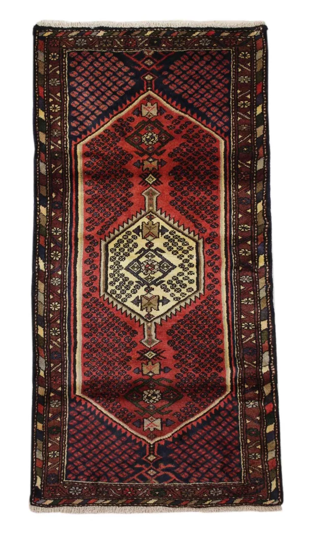 Hamadan Teppich 153 x 77 cm, 100.000 Knoten, handgeknüpft für Teppiche