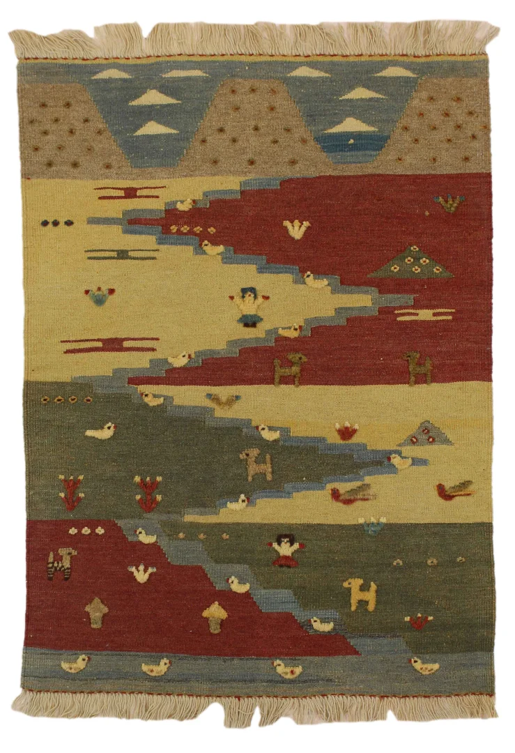 Kelim 116 x 82 cm, handgewebt, traditionell, Orientteppich kaufen
