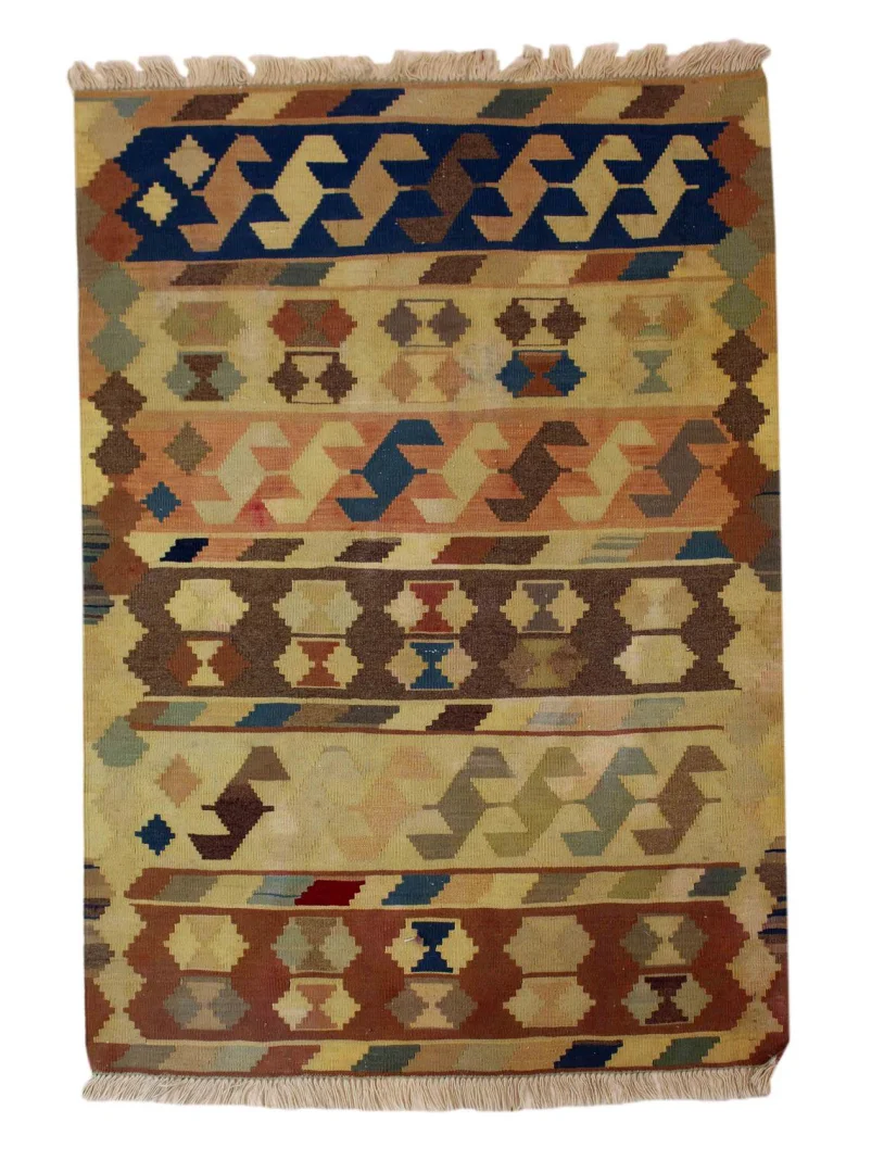 Kelim 146 x 102 cm - Handgewebt, Fars-Design, Orientteppich